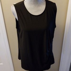 Black sleeveless top